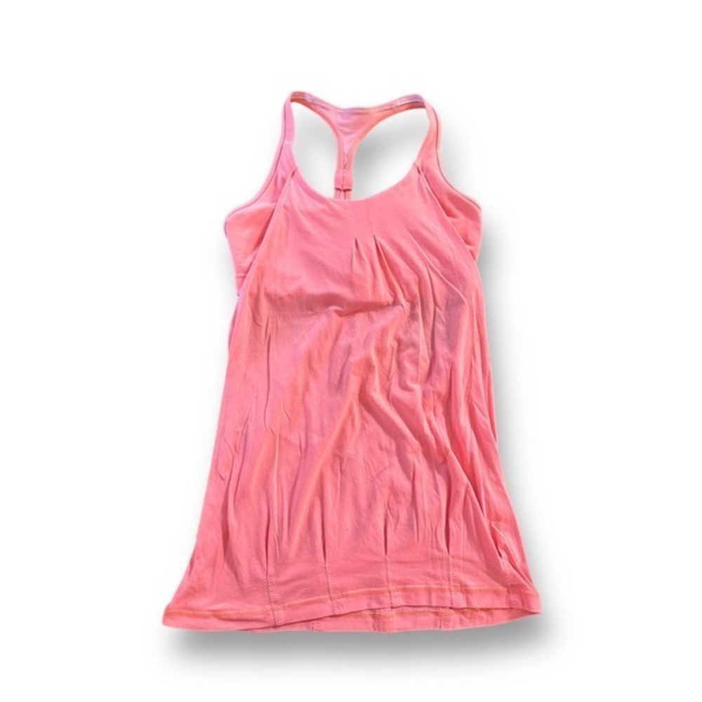 Lululemon Women's Lightweight Sports‎ Tank Activewear Built In Bra Orange Sz 8